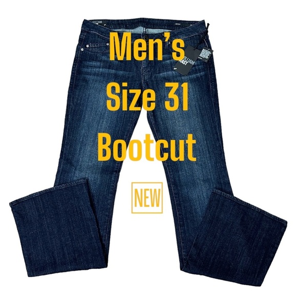 Mens William RAST Denim Jeans 31 x 35 Pants Navy Blue Bootcut Stretch Denim New - Picture 2 of 12